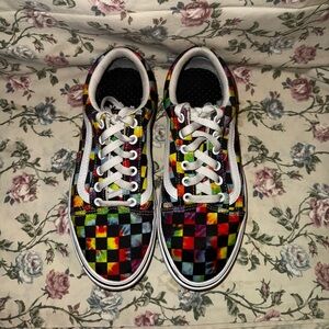 Colorful Checkered Vans Women’s 7.5